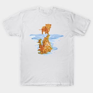 Cat Reflect Tiger P R t shirt T-Shirt